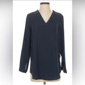 Navy Adrianna Papell Business Casual Blouse